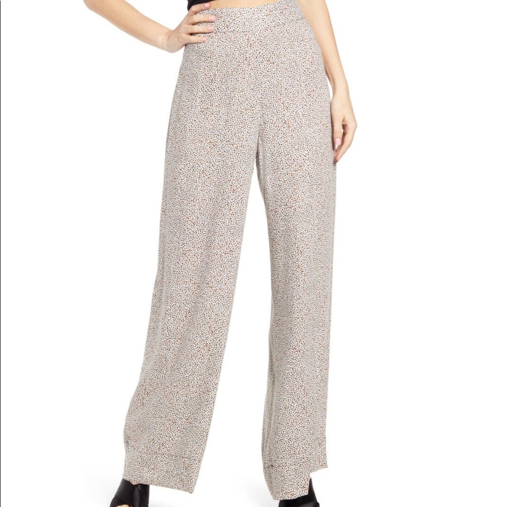 AFRM Wide Leg Leopard Print PJ Style Pants